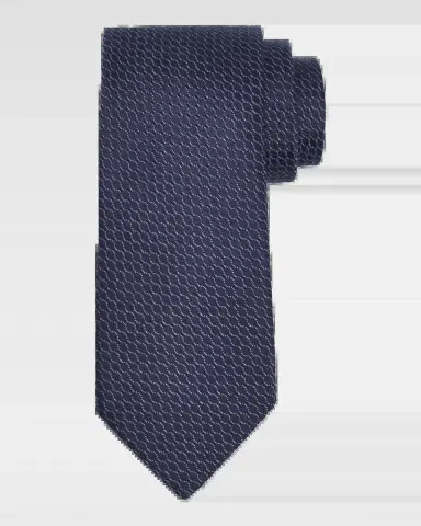 Canali Men's Tonal Jacquard Silk Tie | Thumbnail 2