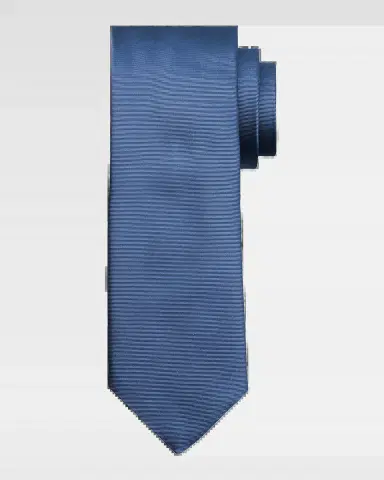 Canali Men's Solid Silk Twill Tie | Thumbnail 2