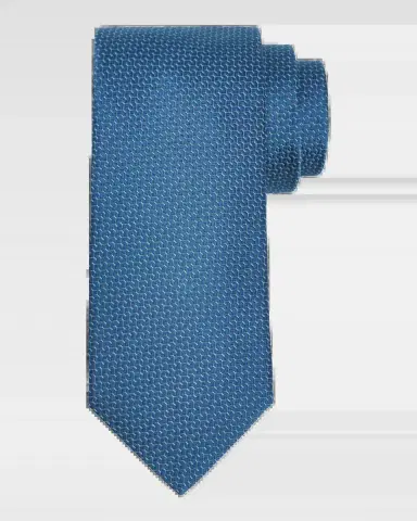 Canali Men's Tonal Jacquard Silk Tie | Thumbnail 2