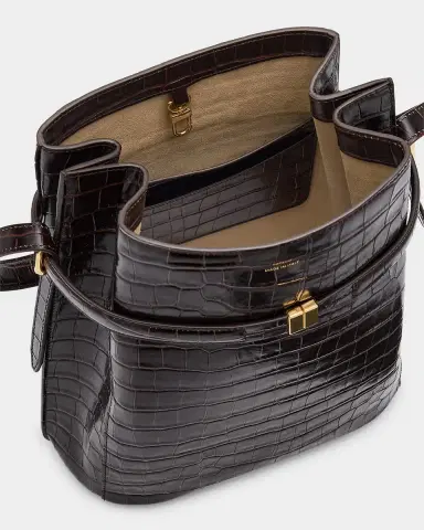 Toteme Belted Croc-Embossed Leather Bucket Bag | Thumbnail 4 Toteme Belted Croc-Embossed Leather Bucket Bag | Thumbnail 4