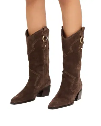 Rag & Bone Joni Suede Cowboy Boots | Thumbnail 1 Rag & Bone Joni Suede Cowboy Boots | Thumbnail 1