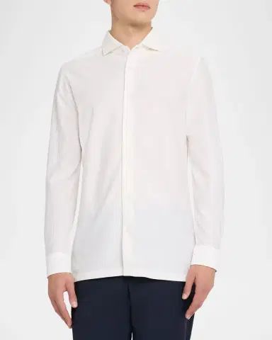 Reiss Men's Hayes Jacquard Stripe Sport Shirt | Thumbnail 4 Reiss Men's Hayes Jacquard Stripe Sport Shirt | Thumbnail 4
