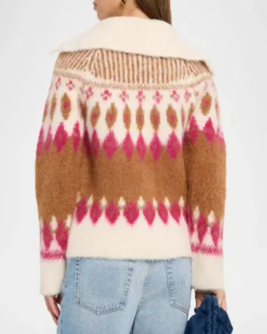 NAADAM Brushed Fair Isle Alpaca-Wool Cardigan | Thumbnail 3 NAADAM Brushed Fair Isle Alpaca-Wool Cardigan | Thumbnail 3