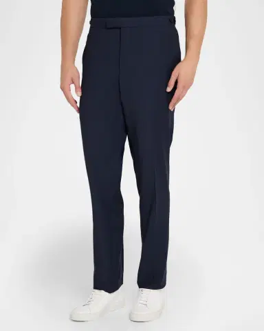 Reiss Men's Dream Adjustable Flat-Front Trousers | Thumbnail 4 Reiss Men's Dream Adjustable Flat-Front Trousers | Thumbnail 4