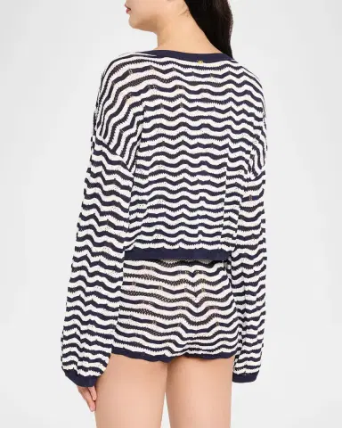 PQ Swim Palmer Striped Crochet Top | Thumbnail 3