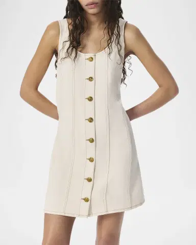 rag & bone Featherweight Laney Button-Front Mini Dress | Thumbnail 4
