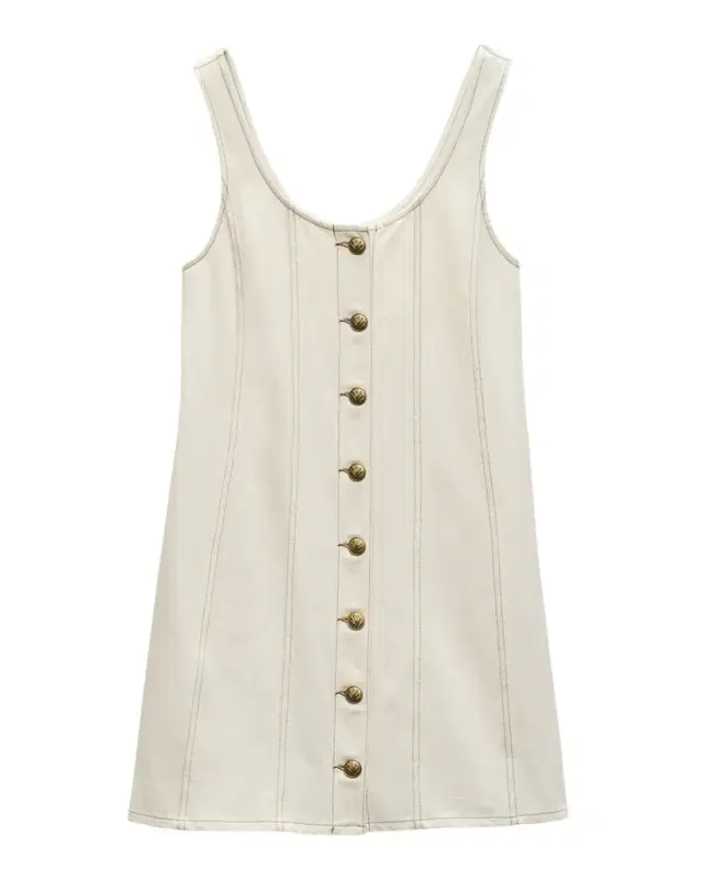 Featherweight Laney Button-Front Mini Dress