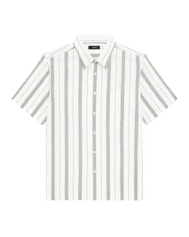 Theory Men's Summer Dobby Stripe Short-Sleeve Shirt | Thumbnail 1