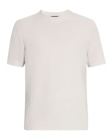Reiss Men's Argon Stripe Textured Crewneck T-Shirt | Thumbnail 1