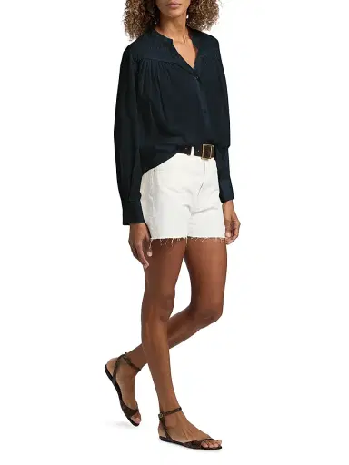 Nili Lotan Women's Cobain Denim Shorts - Cream - Size 29 | Thumbnail 2 Nili Lotan Women's Cobain Denim Shorts - Cream - Size 29 | Thumbnail 2