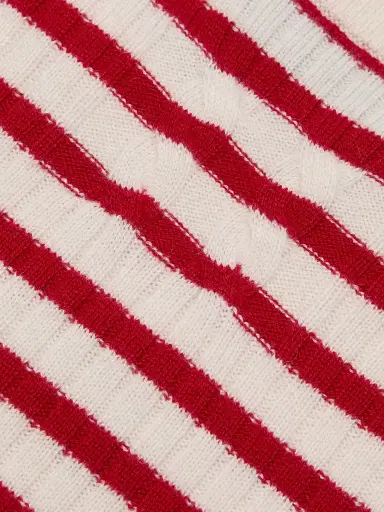 Nili Lotan Women's Alita Cashmere Short-Sleeve Sweater - Ivory Red Stripe - Size XL | Thumbnail 7 Nili Lotan Women's Alita Cashmere Short-Sleeve Sweater - Ivory Red Stripe - Size XL | Thumbnail 7