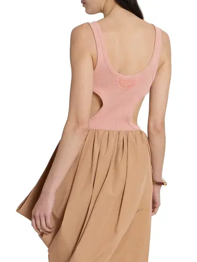 Chloé Women's Cut-Out Embroidered Cotton Tank - Coral Sand | Thumbnail 5 Chloé Women's Cut-Out Embroidered Cotton Tank - Coral Sand | Thumbnail 5