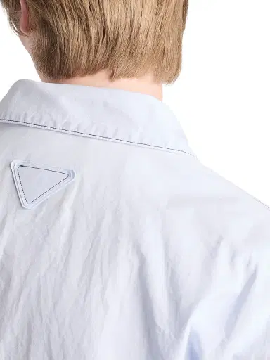 Prada Men's Chambray Blouson Jacket - Blue - Size 48 | Thumbnail 4