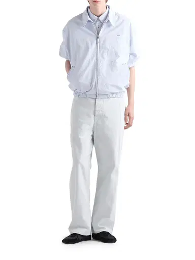 Prada Men's Chambray Blouson Jacket - Blue - Size 48 | Thumbnail 5