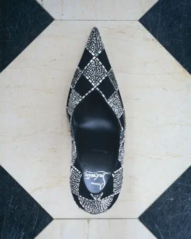 Christian Louboutin 100mm Doria Veau Embellished Suede Pumps | Thumbnail 3 Christian Louboutin 100mm Doria Veau Embellished Suede Pumps | Thumbnail 3