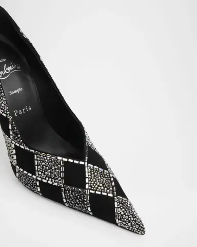 Christian Louboutin 100mm Doria Veau Embellished Suede Pumps | Thumbnail 4 Christian Louboutin 100mm Doria Veau Embellished Suede Pumps | Thumbnail 4