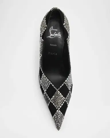 Christian Louboutin 100mm Doria Veau Embellished Suede Pumps | Thumbnail 5 Christian Louboutin 100mm Doria Veau Embellished Suede Pumps | Thumbnail 5