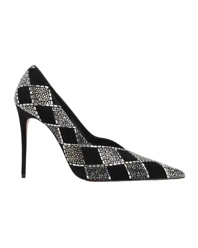 100mm Doria Veau Embellished Suede Pumps