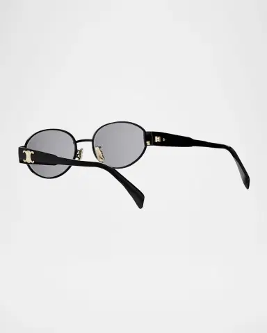 Celine Men's Triomphe Metal Oval Sunglasses | Thumbnail 2 Celine Men's Triomphe Metal Oval Sunglasses | Thumbnail 2
