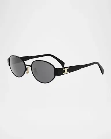 Celine Men's Triomphe Metal Oval Sunglasses | Thumbnail 3 Celine Men's Triomphe Metal Oval Sunglasses | Thumbnail 3