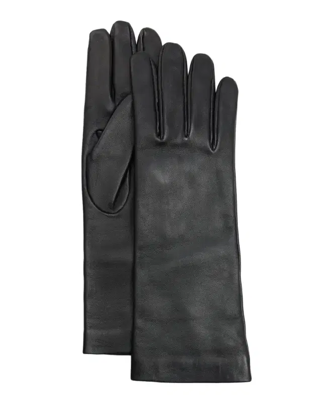 Men 's Long Leather Gloves with Silk Lining