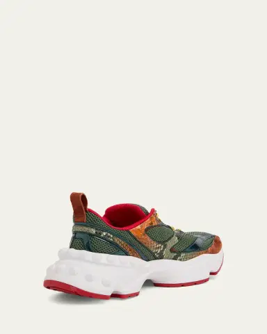 Christian Louboutin Men's So Flo Mesh & Snakeskin Runner Sneakers | Thumbnail 5