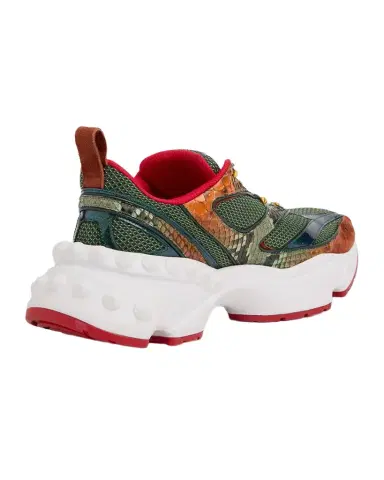 Christian Louboutin Men's So Flo Mesh & Snakeskin Runner Sneakers | Thumbnail 1