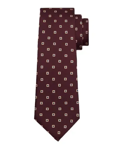 Saint Laurent Men's Wide Geometric Square Silk Twill Tie | Thumbnail 1