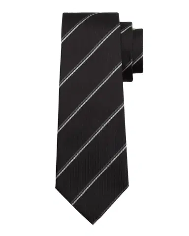 Saint Laurent Men's Woven Diagonal Stripe Silk Tie | Thumbnail 1