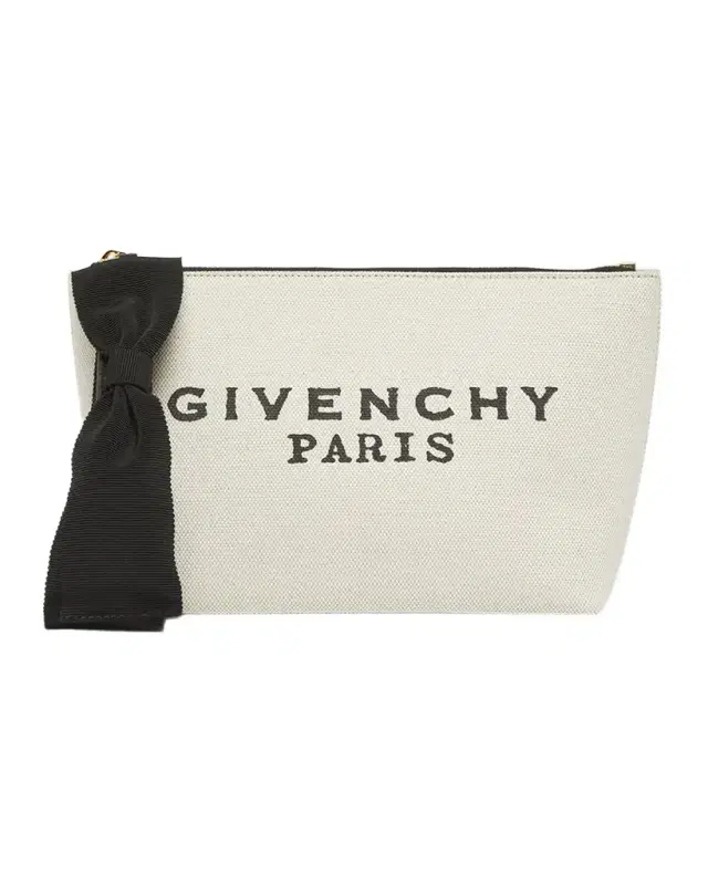Logo Canvas Pouch with Bow Strap