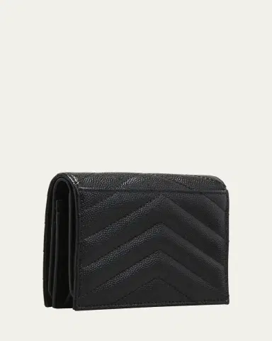 Saint Laurent YSL Monogram Grain de Poudre Flap Card Case | Thumbnail 3 Saint Laurent YSL Monogram Grain de Poudre Flap Card Case | Thumbnail 3