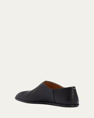 Maison Margiela Men 's Tabi Babouchev Tabi-Toe Leather Slip-On Shoes | Thumbnail 3