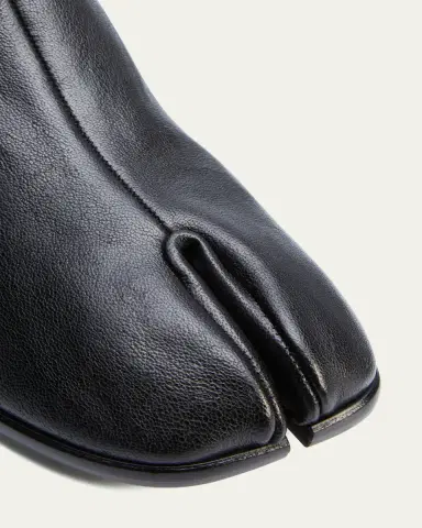 Maison Margiela Men 's Tabi Babouchev Tabi-Toe Leather Slip-On Shoes | Thumbnail 4