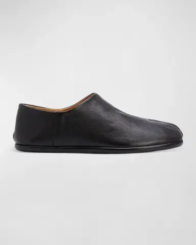 Maison Margiela Men 's Tabi Babouchev Tabi-Toe Leather Slip-On Shoes | Thumbnail 5