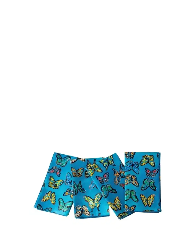 Hunt Slonem Lakeside Butterfly Cotton Dinner Napkin - 20"Sq.
