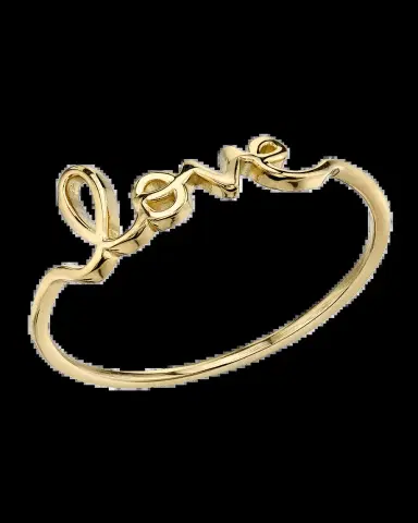 Sydney Evan 14K Yellow Gold Love Script Ring | Thumbnail 2 Sydney Evan 14K Yellow Gold Love Script Ring | Thumbnail 2