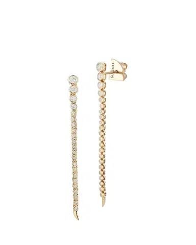 ONDYN Long Continuum Earrings with Diamonds | Thumbnail 1