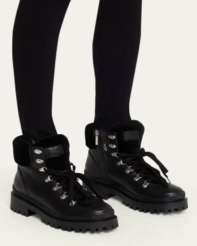 Aquatalia Coralie Leather & Shearling Hiking Boots | Thumbnail 2
