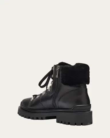 Aquatalia Coralie Leather & Shearling Hiking Boots | Thumbnail 4
