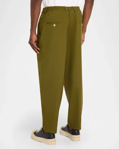 Marni Men's Wool Coulisse-Waist Pleated Trousers | Thumbnail 8 Marni Men's Wool Coulisse-Waist Pleated Trousers | Thumbnail 8