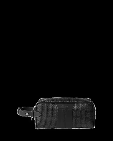 Serapian Men's Stepan Canvas and Leather Wash Bag | Thumbnail 2 Serapian Men's Stepan Canvas and Leather Wash Bag | Thumbnail 2