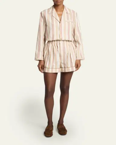 Saint Laurent Striped Cotton Pajama Shirt | Thumbnail 2