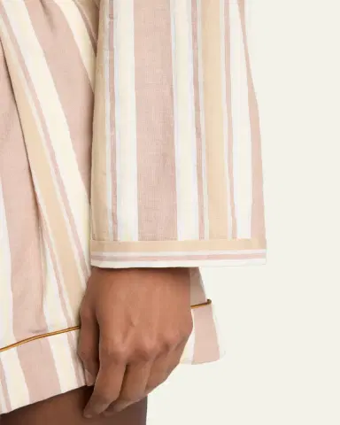 Saint Laurent Striped Cotton Pajama Shirt | Thumbnail 5