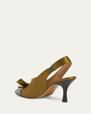 Chloé 75mm Alba Embellished Satin Slingback Pumps | Thumbnail 4 Chloé 75mm Alba Embellished Satin Slingback Pumps | Thumbnail 4