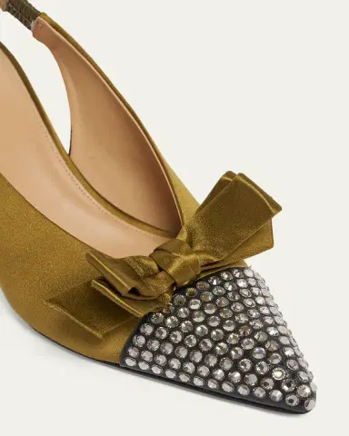 Chloé 75mm Alba Embellished Satin Slingback Pumps | Thumbnail 5 Chloé 75mm Alba Embellished Satin Slingback Pumps | Thumbnail 5