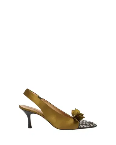 Chloé 75mm Alba Embellished Satin Slingback Pumps | Thumbnail 1 Chloé 75mm Alba Embellished Satin Slingback Pumps | Thumbnail 1