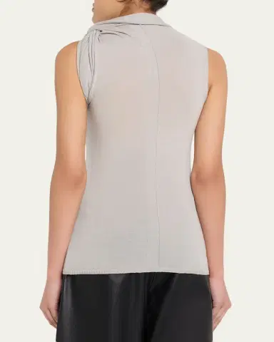 Rick Owens Twisted Cowl-Neck Sleeveless Top | Thumbnail 3
