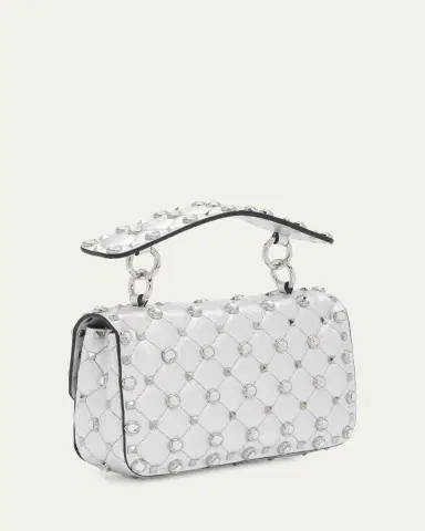 Valentino Garavani Quilted Rockstud Metallic Leather Top-Handle Bag | Thumbnail 3 Valentino Garavani Quilted Rockstud Metallic Leather Top-Handle Bag | Thumbnail 3