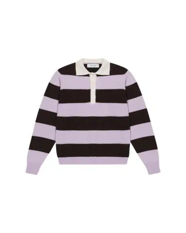Sprwmn Striped Cashmere Polo Sweater | Thumbnail 1