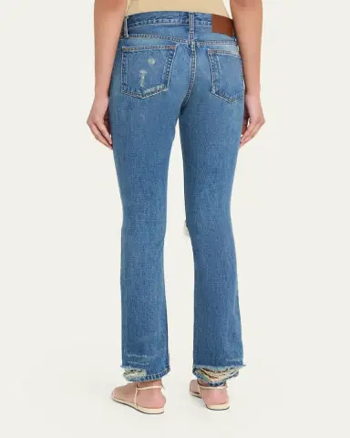 Brandon Maxwell The Riggs Distressed Crop Cigarette Jeans | Thumbnail 3 Brandon Maxwell The Riggs Distressed Crop Cigarette Jeans | Thumbnail 3